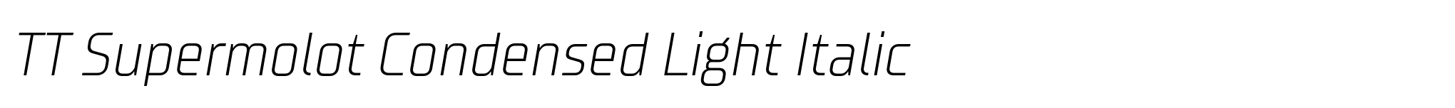 TT Supermolot Condensed Light Italic image